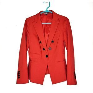 Express red double-breasted blazer
